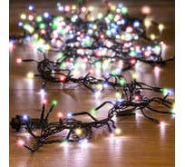 Светодиодная гирлянда Neon-Night мишура 8 реж 3м 288 LED тёмно-зеленый провод мультиколор 303-629