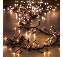 Гирлянда-мишура Neon-Night 8 реж 3м 288 LED тёмно-зеленый провод тёплый-белый 303-626