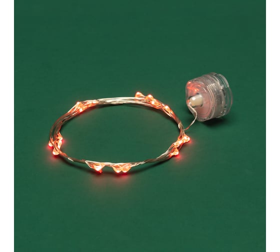 Гирлянда роса Neon-Night 2м, 20 LED красный, IP20, 2хCR2032 в комплекте 303-002