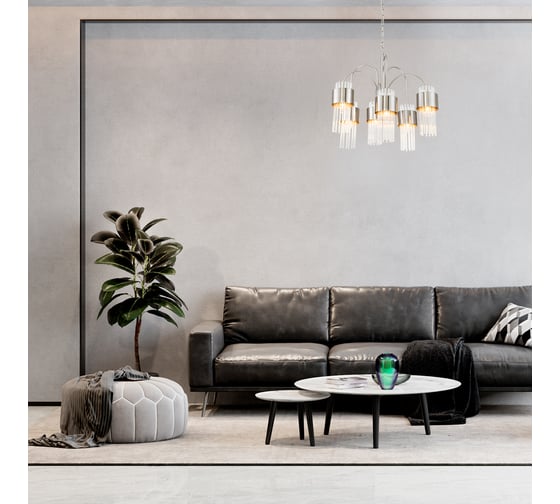 Подвесной светильник ESCADA E14*40W Satin nickel 656/6PL
