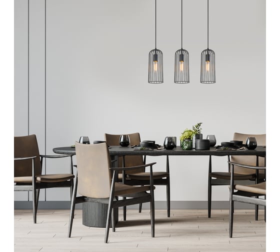 Подвесной светильник ESCADA E27*60W Black 10198/3S