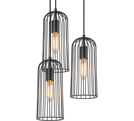 Подвесной светильник ESCADA E27*60W Black 10198/6