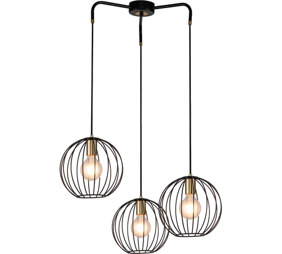 Подвесной светильник ESCADA E27*60W Black/Brass 10176/3S