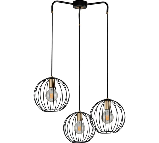 Подвесной светильник ESCADA E27*60W Black/Brass 10176/3S