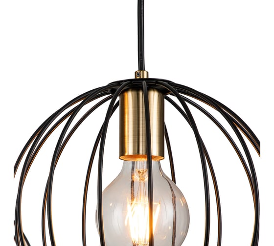 Подвесной светильник ESCADA E27*60W Black/Brass 10176/3S