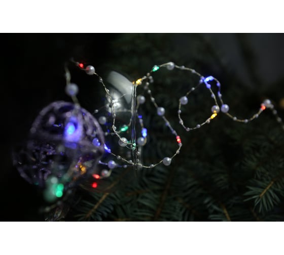 Декоративная гирлянда СТАРТ 20led 1 реж 2аа 2,3 м бусины мульти 17532