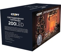 Новогодняя гирлянда СТАРТ 200led 220v 8реж 10м нить белый 17364
