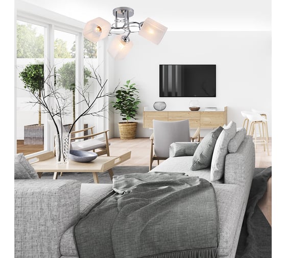 Потолочный светильник ESCADA E27*40W Chrome 1105/3PL