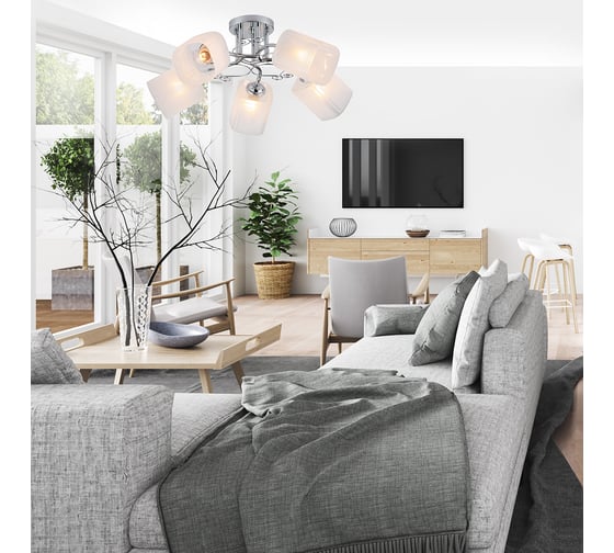 Потолочный светильник ESCADA E27*40W Chrome 1105/5PL