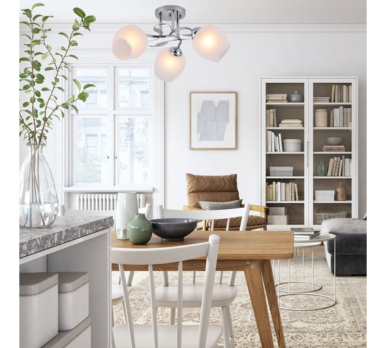 Потолочный светильник ESCADA E27*40W Chrome 1108/3PL