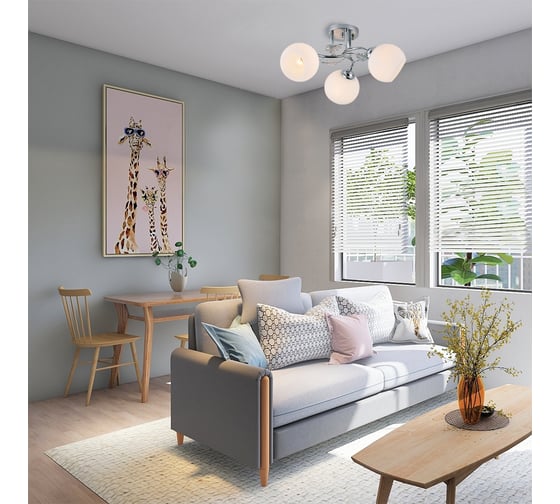Потолочный светильник ESCADA E27*40W Chrome 1119/3PL