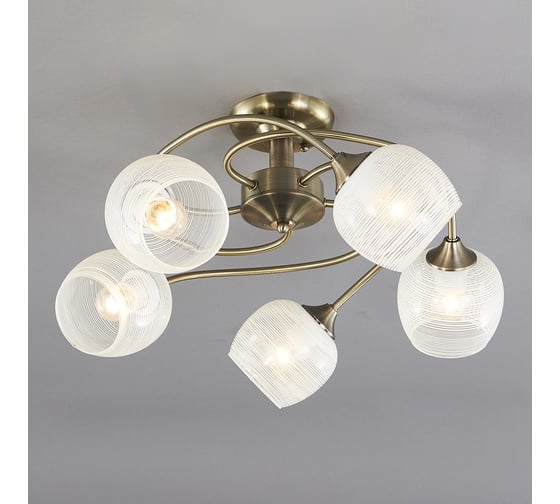 Потолочный светильник ESCADA E27*60W Antique brass 1178/5P
