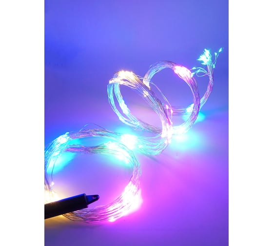 Светодиодная гирлянда Магия праздника "МУЛЬТИНИТЬ" 450 LED, многоцветная, 4цвета, 1,5м. 30 нитей, IP20, 12V, адаптер MAG-G013-450