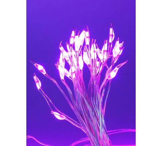 Светодиодная гирлянда Магия праздника "МУЛЬТИНИТЬ", 450 LED, розовый, 1,5 м. 30 нитей, IP20, 12V, адаптер, MAG-G012-450