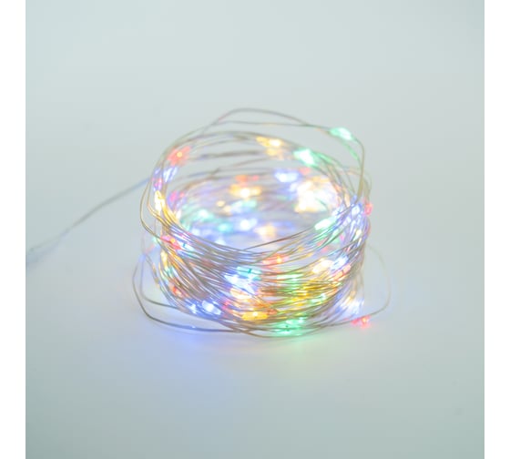 Декоративная гирлянда СТАРТ 100led, 3аа, 8 режимов, 10 м, медь, цветная 145