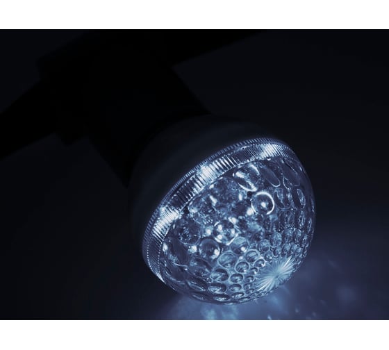 Светодиодная лампа-строб NEON-NIGHT диаметр 50мм, 6 LED, с патроном, тёплый-белый 405-155