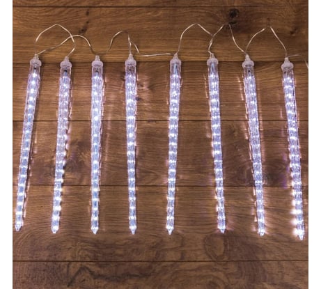 Гирлянда NEON-NIGHT Тающие сосульки 8 шт. х 42 см, 36x8 LED белый, не соединяются 256-415