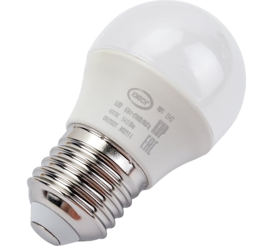 Светодиодная лампа IONICH декоративное освещение ILED-SMD2835-G45-6-540-230-4-E27 0158 1542