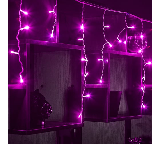 Светодиодная бахрома Uniel ULD-B2005-048/DTA PINK IP20 UL-00010874