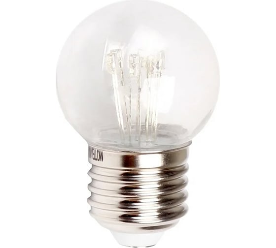 Светодиодная лампа-шар для украшения NEON-NIGHT диаметр 45 мм, цоколь e27, 6 LED, 1 Вт синяя 405-123