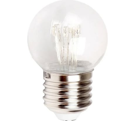 Светодиодная лампа-шар для украшения NEON-NIGHT диаметр 45 мм, цоколь e27, 6 LED, 1 Вт розовая 405-127