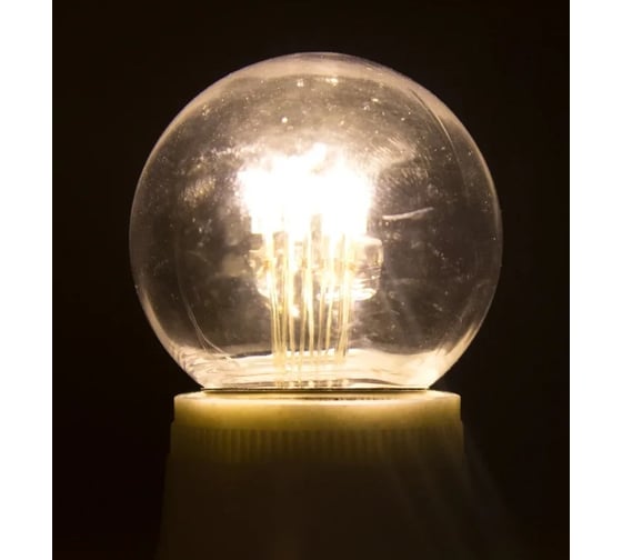 Светодиодная лампа-шар для украшения NEON-NIGHT диаметр 45 мм  e27 6 LED 1 Вт тепло-белая 405-126