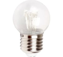 Светодиодная лампа-шар для украшения NEON-NIGHT диаметр 45 мм, цоколь e27, 6 LED, 1 Вт зеленая 405-124