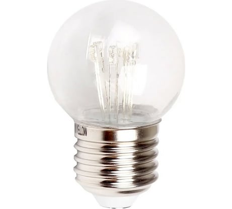 Светодиодная лампа-шар для украшения NEON-NIGHT диаметр 45 мм, цоколь e27, 6 LED, 1 Вт зеленая 405-124