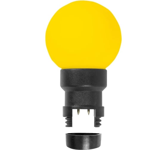 Светодиодная лампа-шар NEON-NIGHT диаметр 45мм 6 LED, с патроном, цвет свечения: жёлтый 405-141