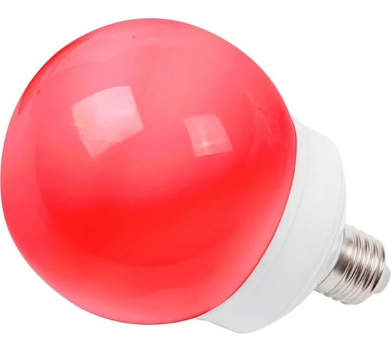 Светодиодная лампа-шар для украшения Neon-Night диаметр 100 мм E27 12 LED 2Вт красная 405-132 1