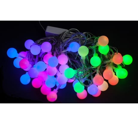 Светодиоды шарики MOROZCO RGB 18 мм 50 ламп Э221003