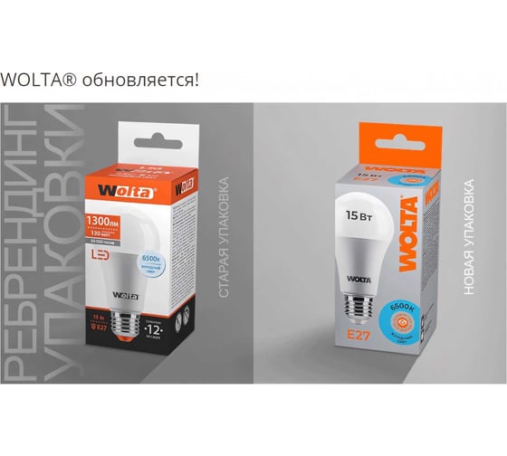 Светодиодная лампа Wolta Led7.5Вт шар, G45, 3000K Теплый белый свет, E27, GL 25Y45GL7.5E27