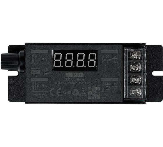 Контроллер MAKSILED tuya, 12-24в, 1x25a, ip20, пластик, 103x40x24мм ML-DIM100-25A-2.4GHz