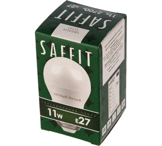 Светодиодная лампа SAFFIT 11W 230V E27 2700K, SBG4511 55137