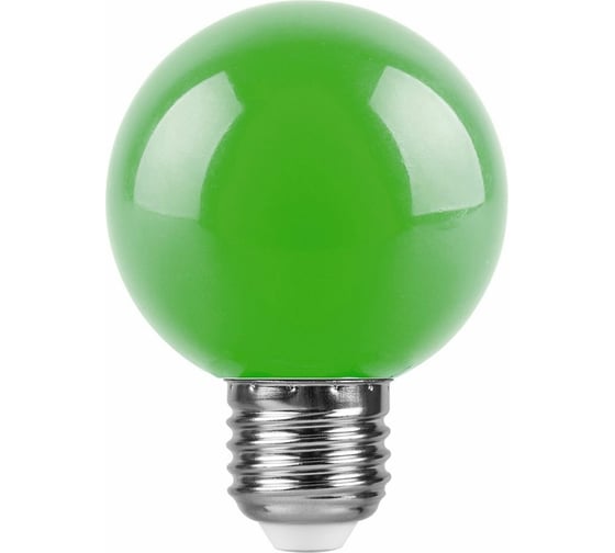 Светодиодная лампа FERON 3W 230V E27 зеленый, LB-371 25907