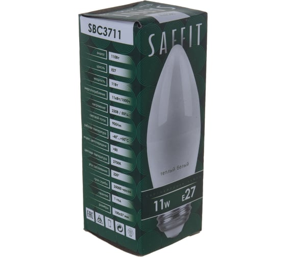 Светодиодная лампа SAFFIT 11W 230V E27 2700K, SBC3711 55132