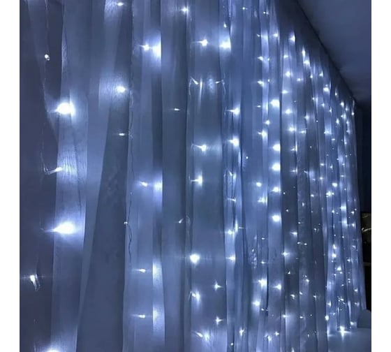 Гирлянда FERON Штора 230V 240 LED 5000K, эффект стробов,IP44, шнур 3м, CL20 32337