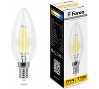 Светодиодная лампа FERON 11W 230V E14 2700K прозрачная, LB-713 38006