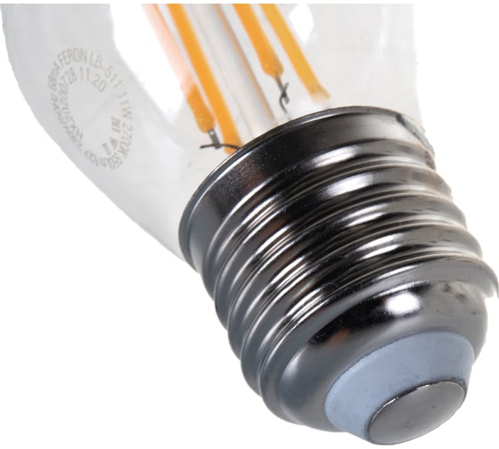 Светодиодная лампа FERON 11W 230V E27 2700K прозрачная, LB-511 38015