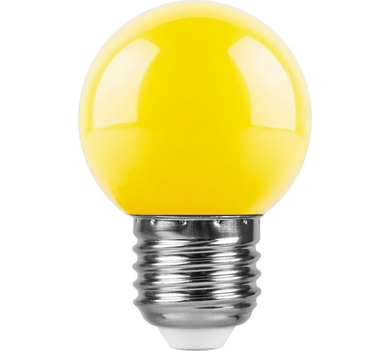 Светодиодная лампа FERON 1W 230V E27 желтый, LB-37 25879