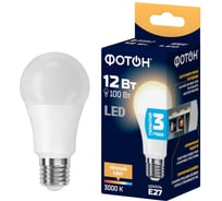 Светодиодная лампа ФОТОН LED A60 12Вт E27 3000K теплый свет 22805