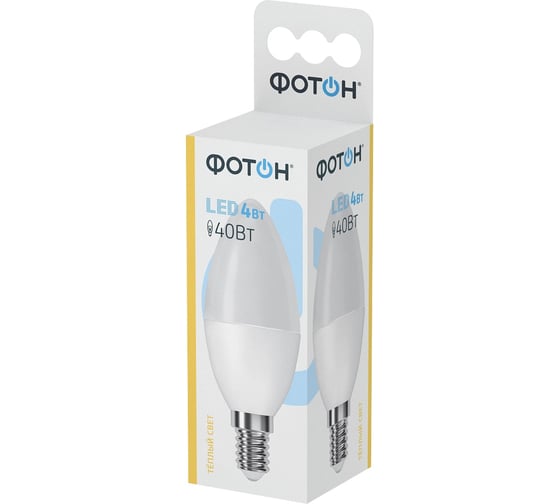 Светодиодная лампа ФОТОН LED B35 4W E14 3000K 22807