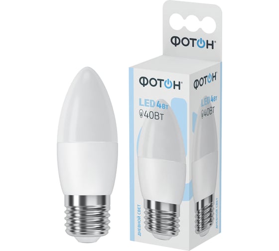 Светодиодная лампа ФОТОН LED B35 4W E27 4000K 22831