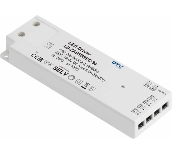 Блок питания GTV LED (EASY CLICK), 60w (2-3 отрезка) LD-ZAS60WEC-30
