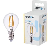 Светодиодная лампа ФОТОН LED FL P45 4W E14 3000K 23046