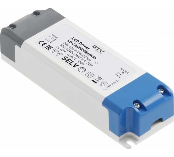 Блок питания GTV LED PRO 220V/12V/24W, IP 20 LD-ZASPRO24W-30