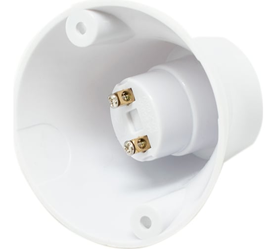 Патрон-стойка OXION Е27 белый наклонный PVC-H008WH-E27 1