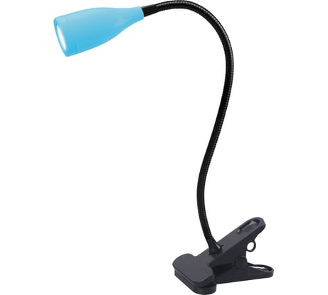 Настольный светодиодный светильник Uniel Ulm-d501 4w/4000k blue «прищепка». механический выключатель. синий. tm UL-00010744
