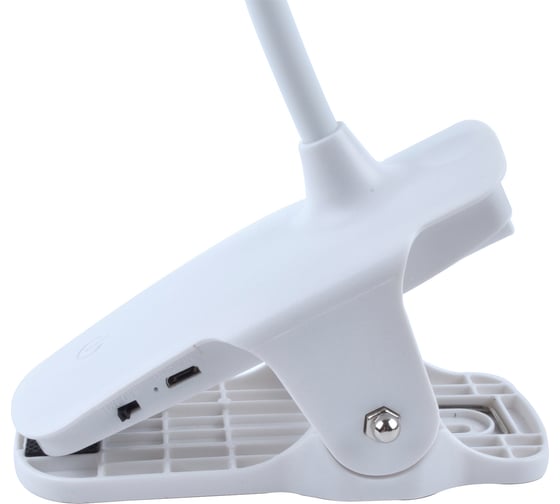 Настольный светодиодный светильник Uniel Ulm-d605 4w/3000-6000k/dim white «прищепка». сенсорный выключатель. диммер. белый. tm UL-00010742