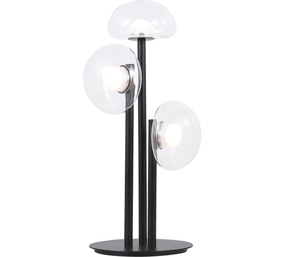 Настольная лампа Crystal lux BOSQUE LG3 BLACK/TRANSPARENT